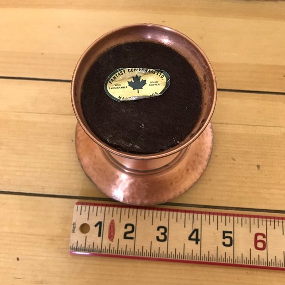 Fantasy Copper Candle Holder with Wax Catcher Vintage Made in Canada Candlestick - Picture 6 of 6